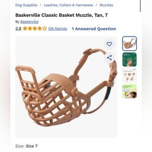 Classic Basket Muzzle, Tan